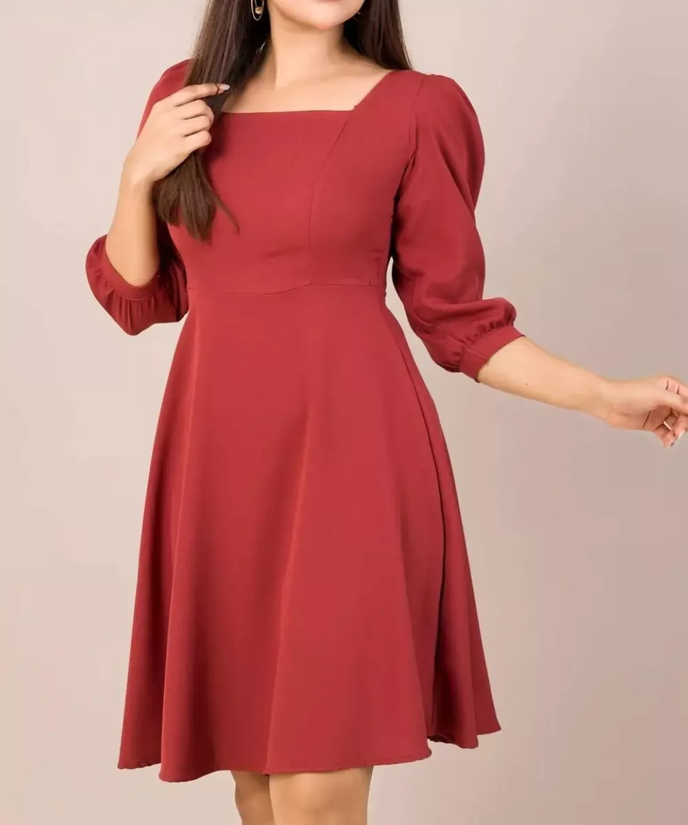 New Summer plain colour Frock Design for Holiday Beach party L