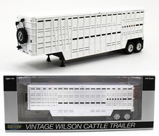 2023 TOP SHELF REPLICAS 1:64 WHITE Vintage Wilson Livestock Trailer NIB 