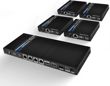 OREI 1x4 HDMI Extender Splitter 4K 230ft Over CAT6/7 4K 60Hz IR Remote EDID