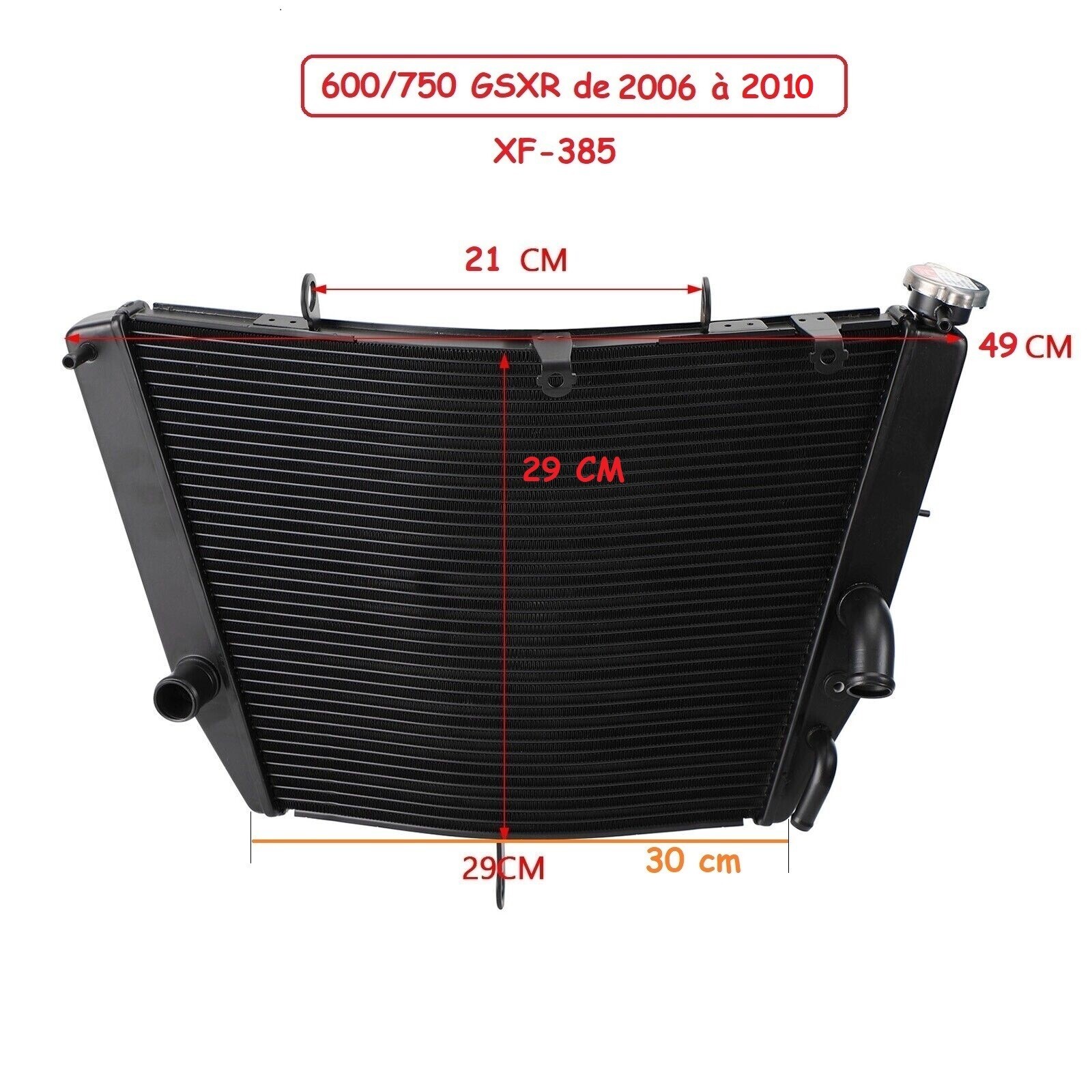 Radiateur GSXR 750 en aluminium pour résoudre les problèmes de surchauffe moto 2006-2010