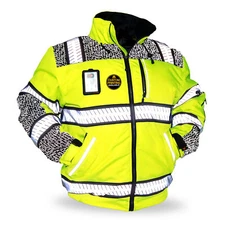 KwikSafety UNIVERSE Class Bomber Safety Jacket ANSI OHSA Hi Vis PPE Gear