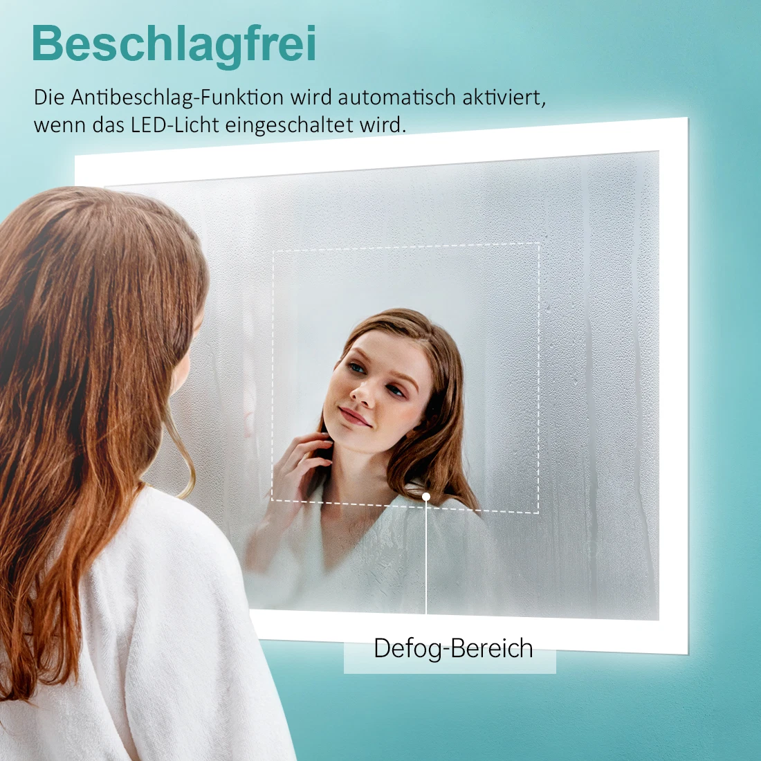LED Badspiegel Mit Beleuchtung Wandspiegel Badezimmerspiegel Lichtspiegel EMKE