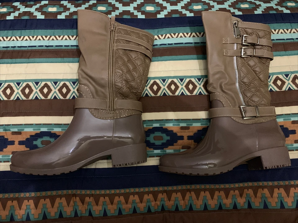 Botas de Lluvia - Lindas y Elegantes Taupe Niñas Talla 1 Foto 2 de 4