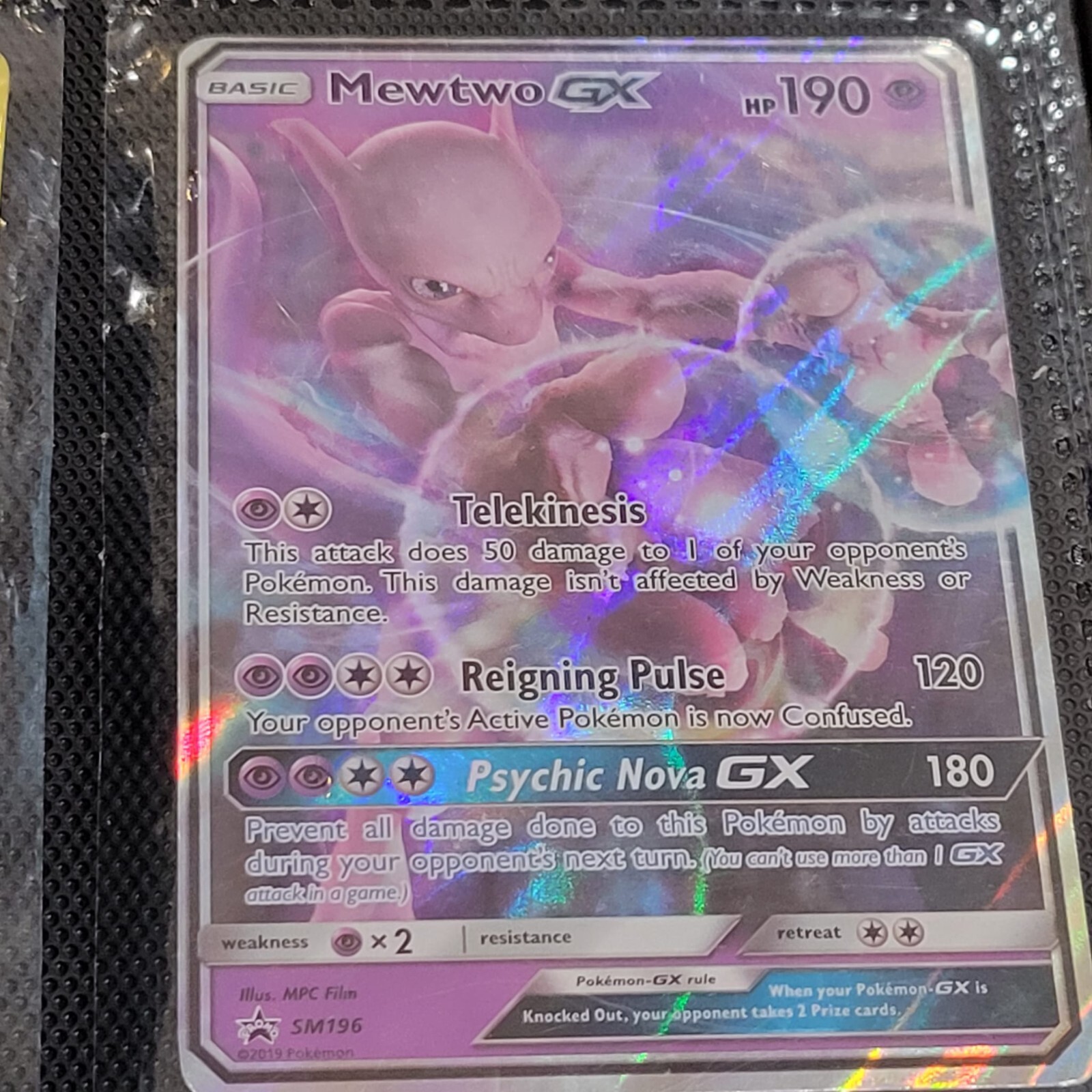 Pokémon TCG Mewtwo GX SM Black Star Promo SM196 Promo