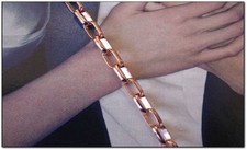 Ladies Solid Copper Link Bracelet 662G -3/16 inch wide - 6 1/2 to 9 inch lengths