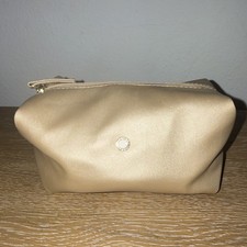 Bvlgari Emirates Airlines BVLGARI Parfums Beige Fabric Makeup Bag with Zipper