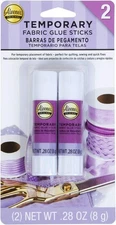 Aleene's No-Sew Temporary Fabric Glue Sticks, .28oz 2-Pack Clear 