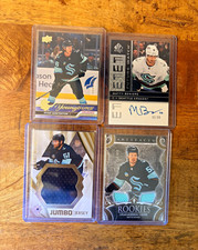 Upper Deck Seattle Kraken 4-Card Lot Young Guns Exclusives FWA Auto Jersey