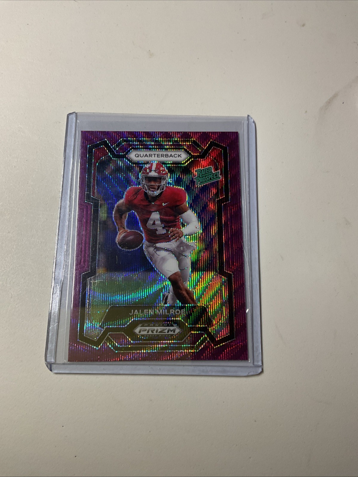 2024 Panini Prizm Draft Picks - Jalen Milroe #122 Purple Wave Prizm (RC)