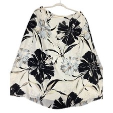 Talbots Women 14 Pure Silk Skirt Floral Knee Length Lined Coastal Chic Vintage
