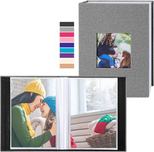 Photo Album 4X6 100 Pockets 2 Packs, Small Mini Capacity Linen Photo Album Bulk