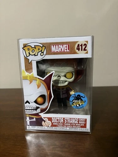 Funko Pop Marvel Doctor Strange Ghost Rider #412 LA ComicCon Exclusive Protector