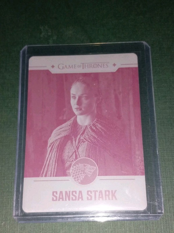 2025 Rittenhouse Game of Thrones Houses Sansa Stark Magenta Printing Plate #1/1