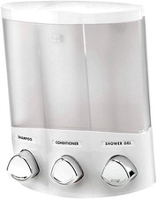 Better Living Products, White 76354 Euro Series TRIO 3-Chamber Soap and Shower D