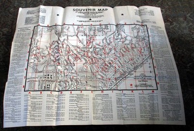 1974 Movieland Brochure Guide to Starland Estates & Mansions with Map