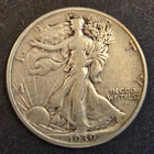 1939 Walking Liberty silver half dollar.XF