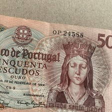 🇵🇹 PORTUGAL 50 Escudos Banknote Portuguese Currency Paper Money