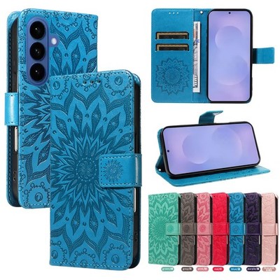 Gemustert Klapp HandyHülle Kunstleder Tasche Schutzhülle Case Cover Wallet Etui