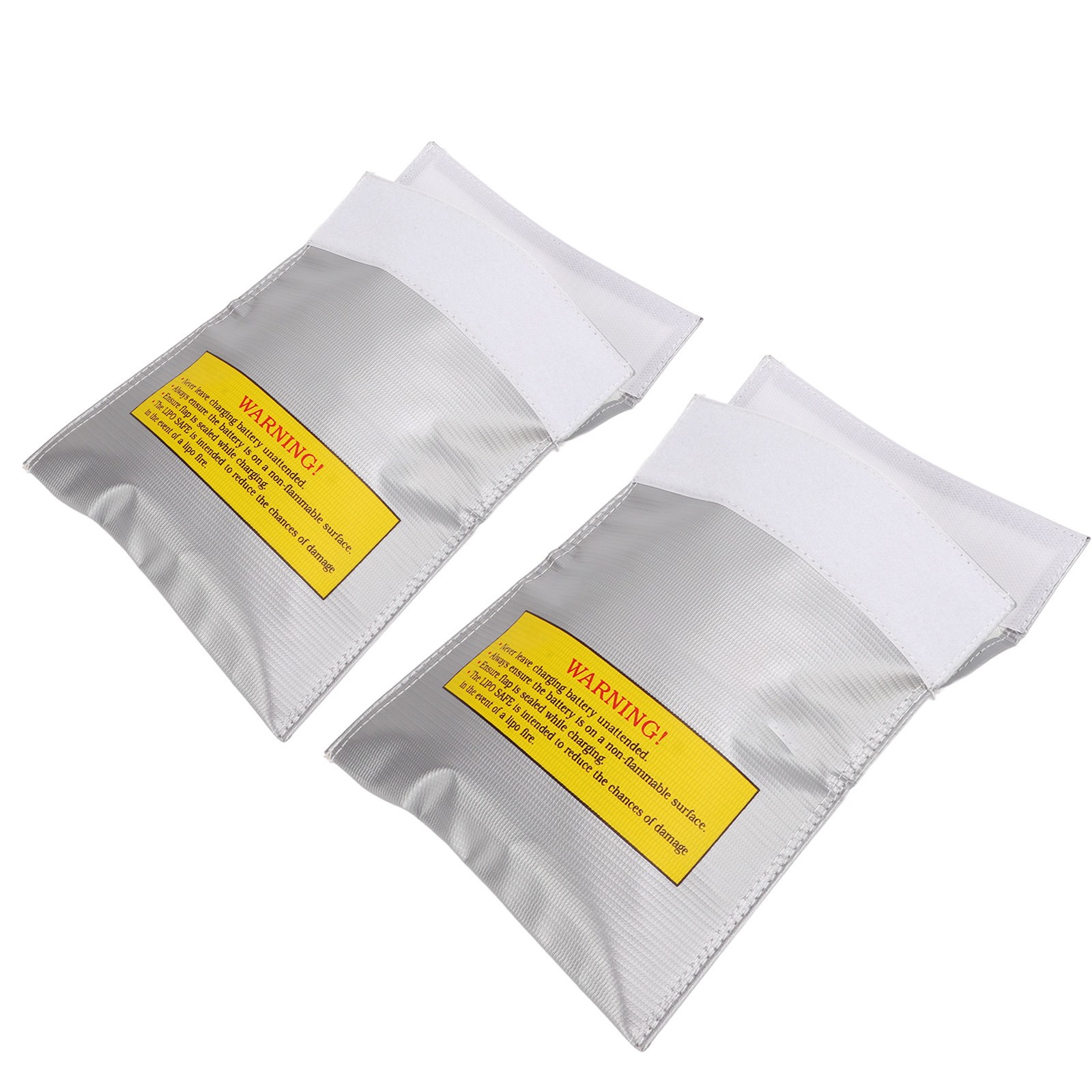 2PCS Lithium Battery Safety Bag PVC Fiber Fireproof Explosion Proof Lipo Battery