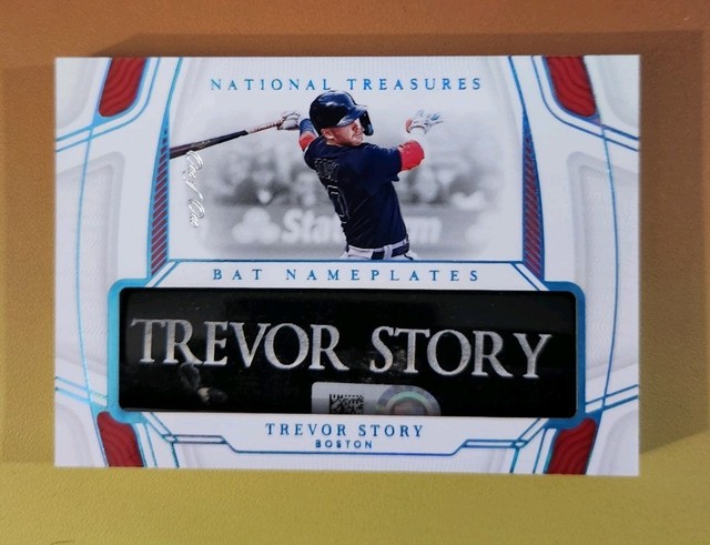 2022 Panini Treasures Trevor Story Bat Barrel Name Plate Relic 1/1 Red Sox
