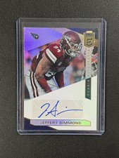 2019 Panini Donruss Elite Rookie  /499 Jeffery Simmons #RA-JS Auto