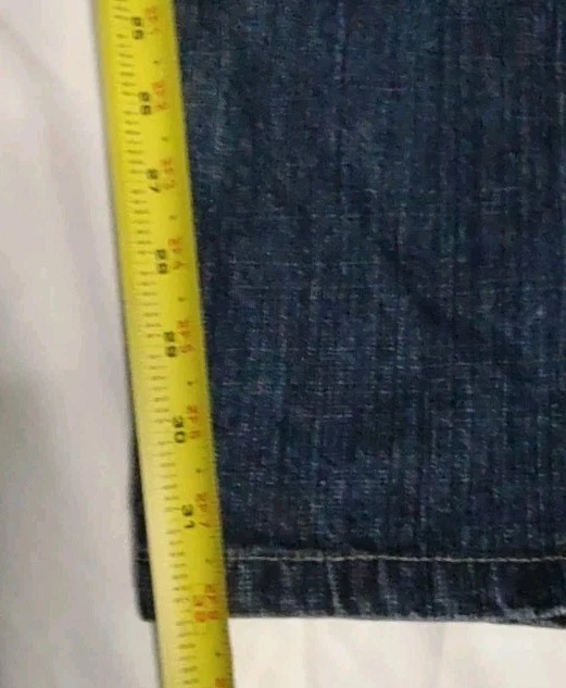 Jeans Evolution Para Hombre 40x34 Azul Denim Sueltos Grunge Hip Hop Patín Envejecido Foto 4 de 4