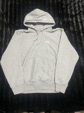 Stussy Y2K Heavyweight Comfy Grey Hoodie Pullover Sweatshirt Men's Size Medium