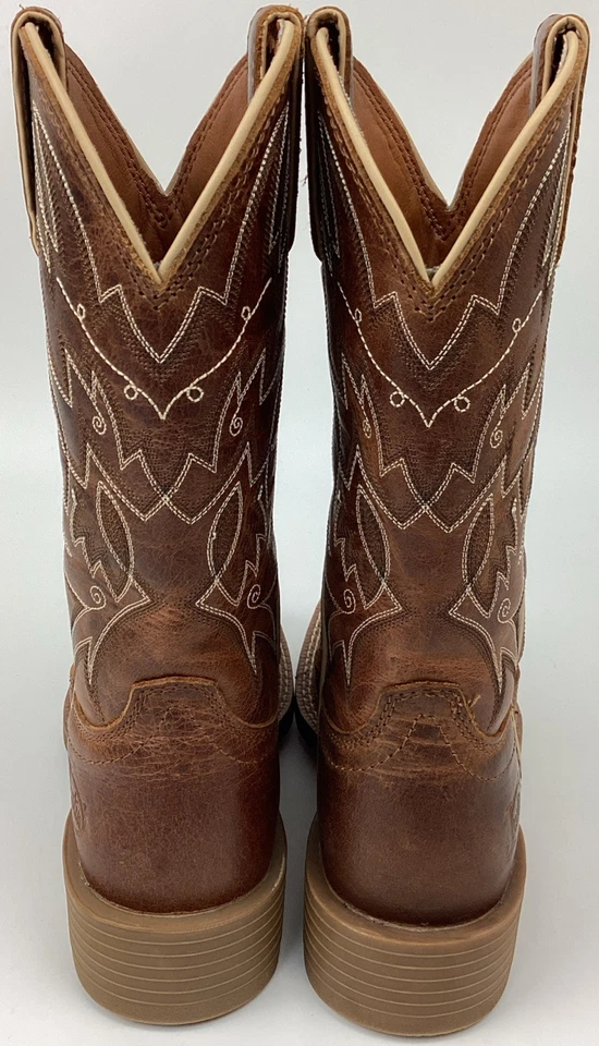 Женские кожаные квадратные рабочие ботинки с бретелью через шею Justin 11 дюймов с мягким носком размер 6 B - Изображение 4 из 4