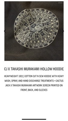 Travis Scott Cactus Jack X Takashi Murakami Large, 100 % Authentic