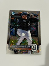 Thayron Liranzo 2025 Bowman Draft Chrome Mega Box Lazer Refractor Detroit Tigers