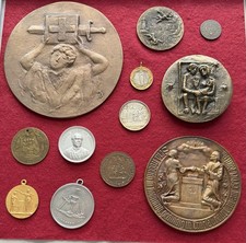 Lot von 12 Sch&ouml;nen Und Seltenen Medaillen Religion aus Bronze,evtl. Silber Etc