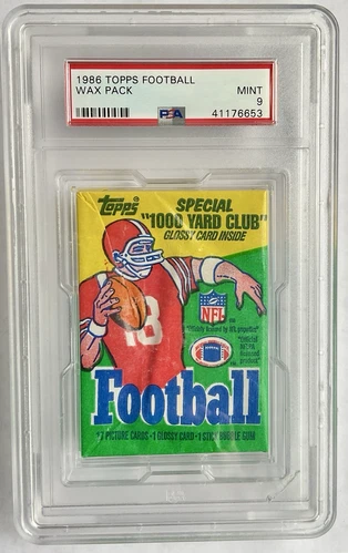 1986 Topps Football Unopened Wax Pack PSA 9 MINT Possible Jerry Rice