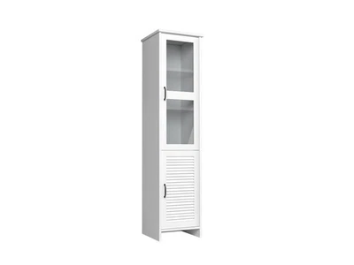 Vitrinenschrank Weiß Modernes MDF-Glas Möbelstück - Bild 1 von 3