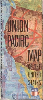 1971 UP Union Pacific Railroad system map - illustrated