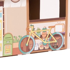 Cardboard Cat House Safe Healthy Wear Resistant Portable Cat Play House With Sds