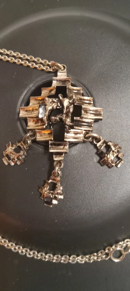 Kalervo Sainio - Colgante de peltre - 55 x 32 mm 2 estilos artículos de colección joyería artesanía Foto 3 de 4