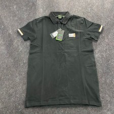 HUGO BOSS Regular-fit Stretch Polo Shirt Men's Size L Black