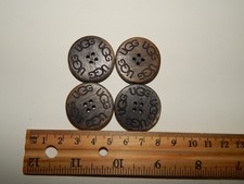 4 UGG - Dark Brown - Large Wooden Replacement Buttons 3cm