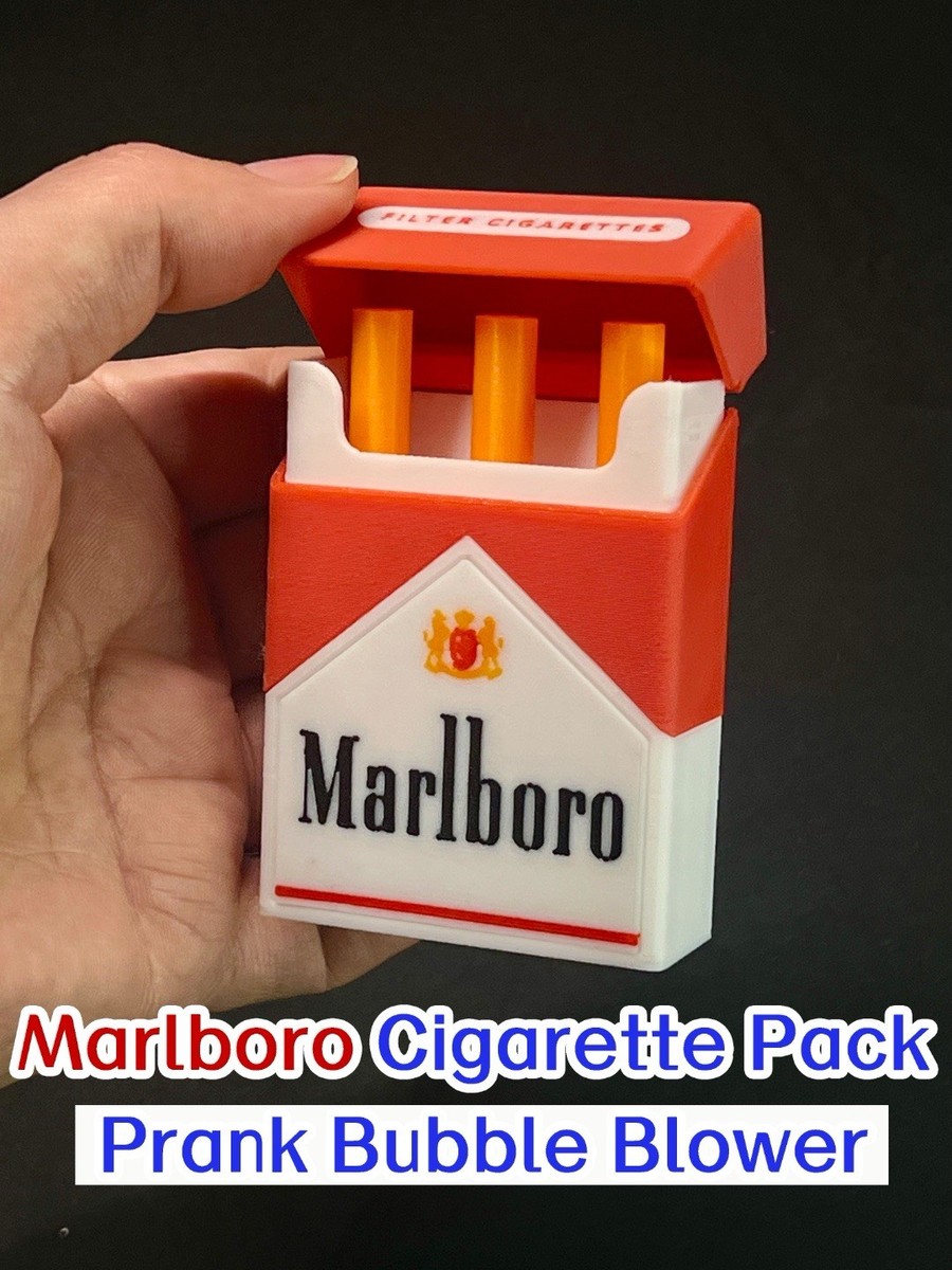 cigarette solution Marlboro Cigarette Pack Prank Bubble Blower