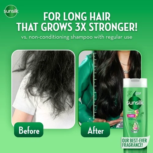 SunSilk STRONG & LONG Shampoo 180ml - Sun Silk