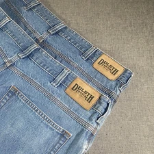 Lot of 2 Duluth Trading Co Mens Jeans 40x32 Blue Denim Straight Leg Work Pants