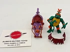 1993 Cave Turtle Mike & Silly Stegosaurus Complete Vintage TMNT Figure