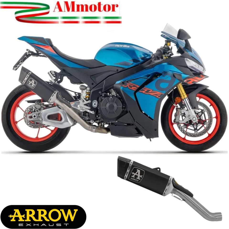 Arrow Aprilia RSV4 2025 Pot D'Echappement Silencieux Pista Titane Noir Moto - Photo 1/2