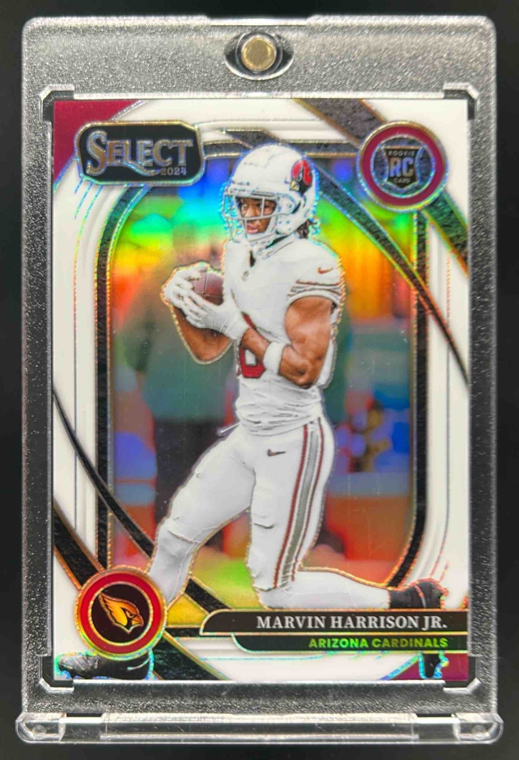 2024 Select Marvin Harrison Jr. Club RC White Prizm #32/35 Cardinals