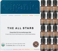 Cliganic Organic Aromatherapy TOP 12 Essential Oils Set, 100 Pure - Peppermi...