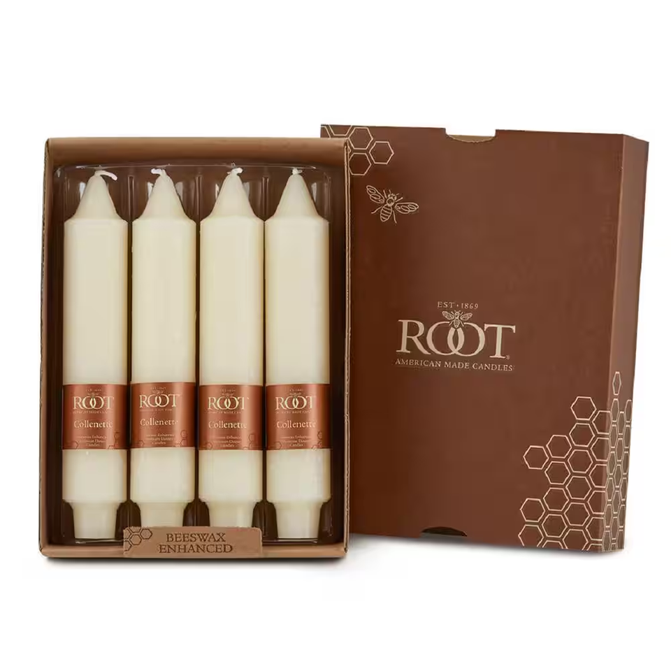 7 In. Timberline Collenette Ivory Dinner Candle (Box of 4 ...