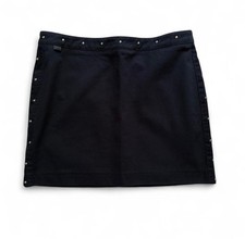 Vintage Ralph Lauren Black Studded Mini Skirt