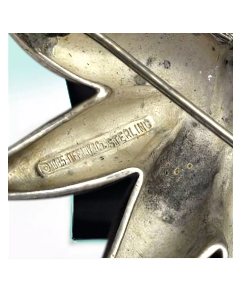 Tiffany & Co RARE VINTAGE HUGE Silver Leaf Brooch! - Image 4 of 4