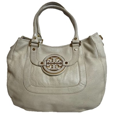 みーまー　トリー・バーチ TORY BURCH AMANDA Tory Burch Amanda Pebbled Leather Satchel Handbag Purse Gold Tone