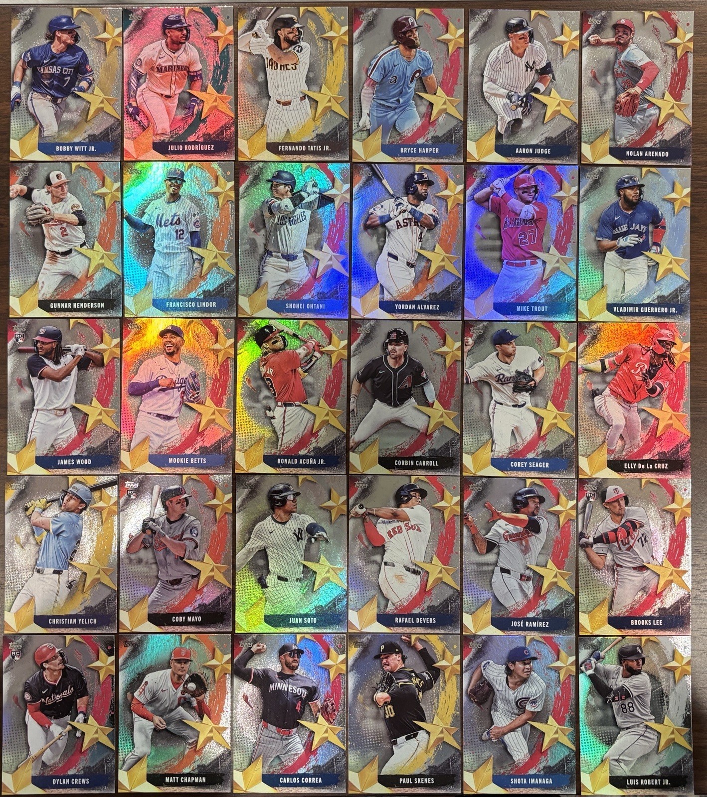 2025 Topps Series 1 - Stars of MLB - COMPLETE SET #1-30 - Skenes Ohtani Crews